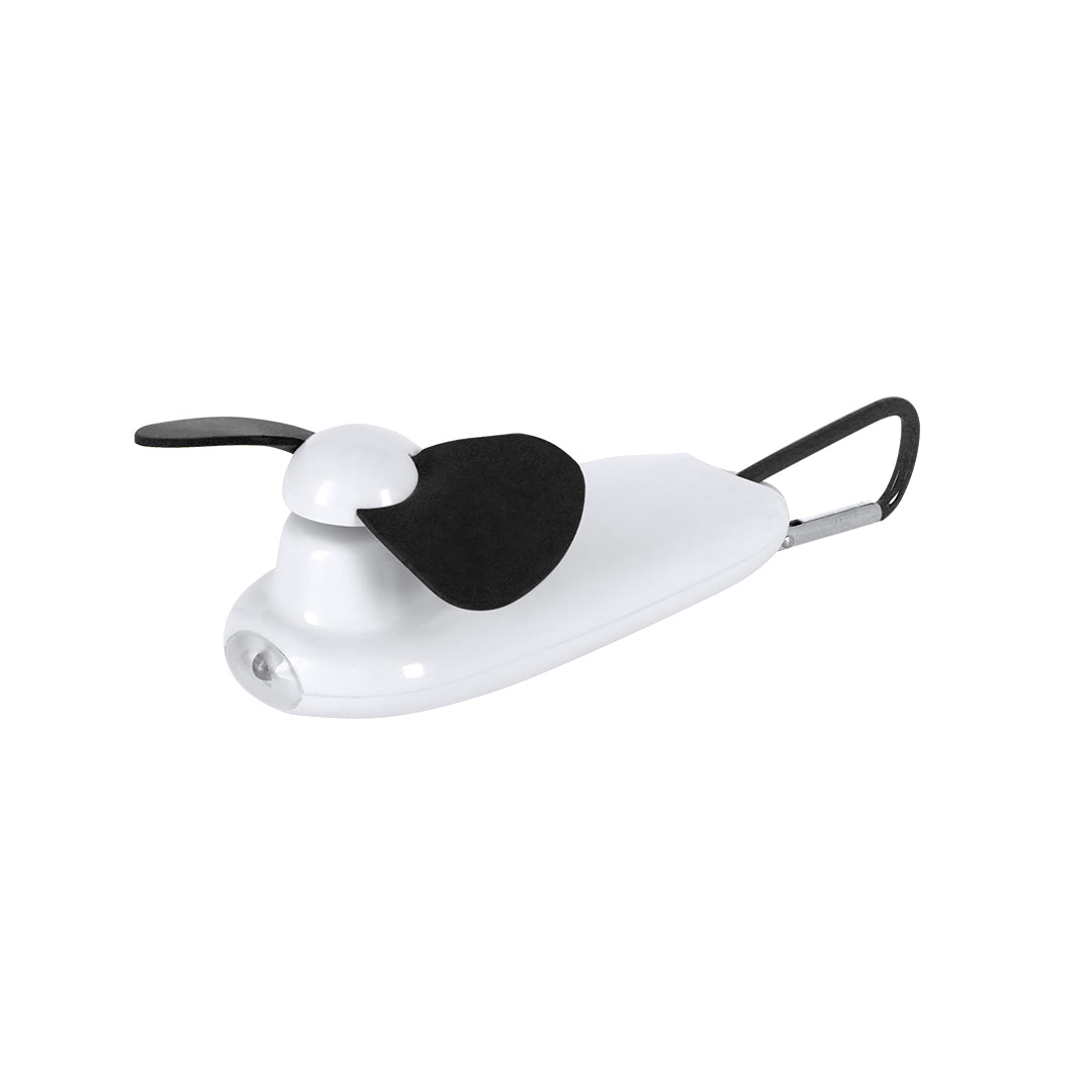 Ventilador LED Mosquetón ABS con Pilas