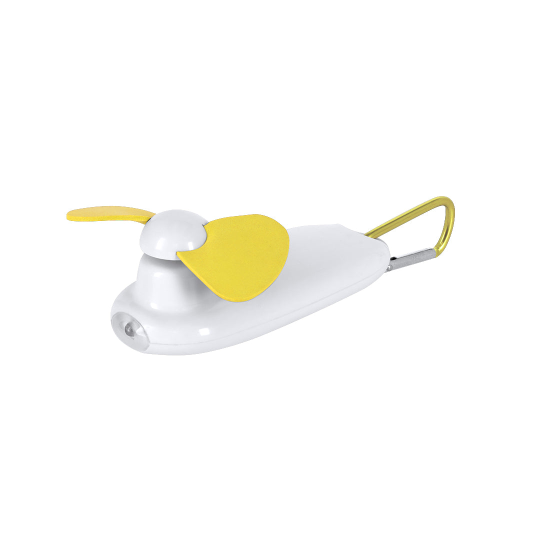 Ventilador LED Mosquetón ABS con Pilas