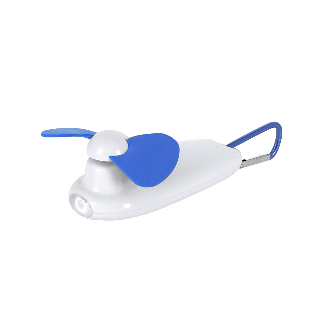 Ventilador LED Mosquetón ABS con Pilas