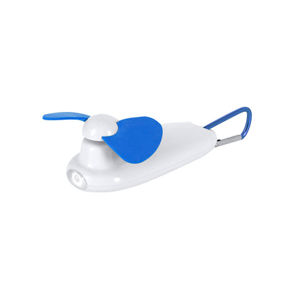 Ventilador LED Mosquetón ABS con Pilas