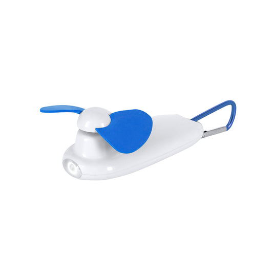 Ventilador LED Mosquetón ABS con Pilas