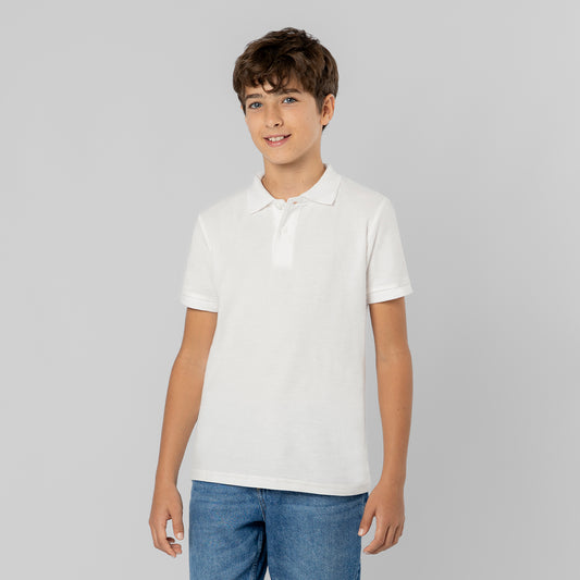 Polo Niño Blanco (lote de 5)