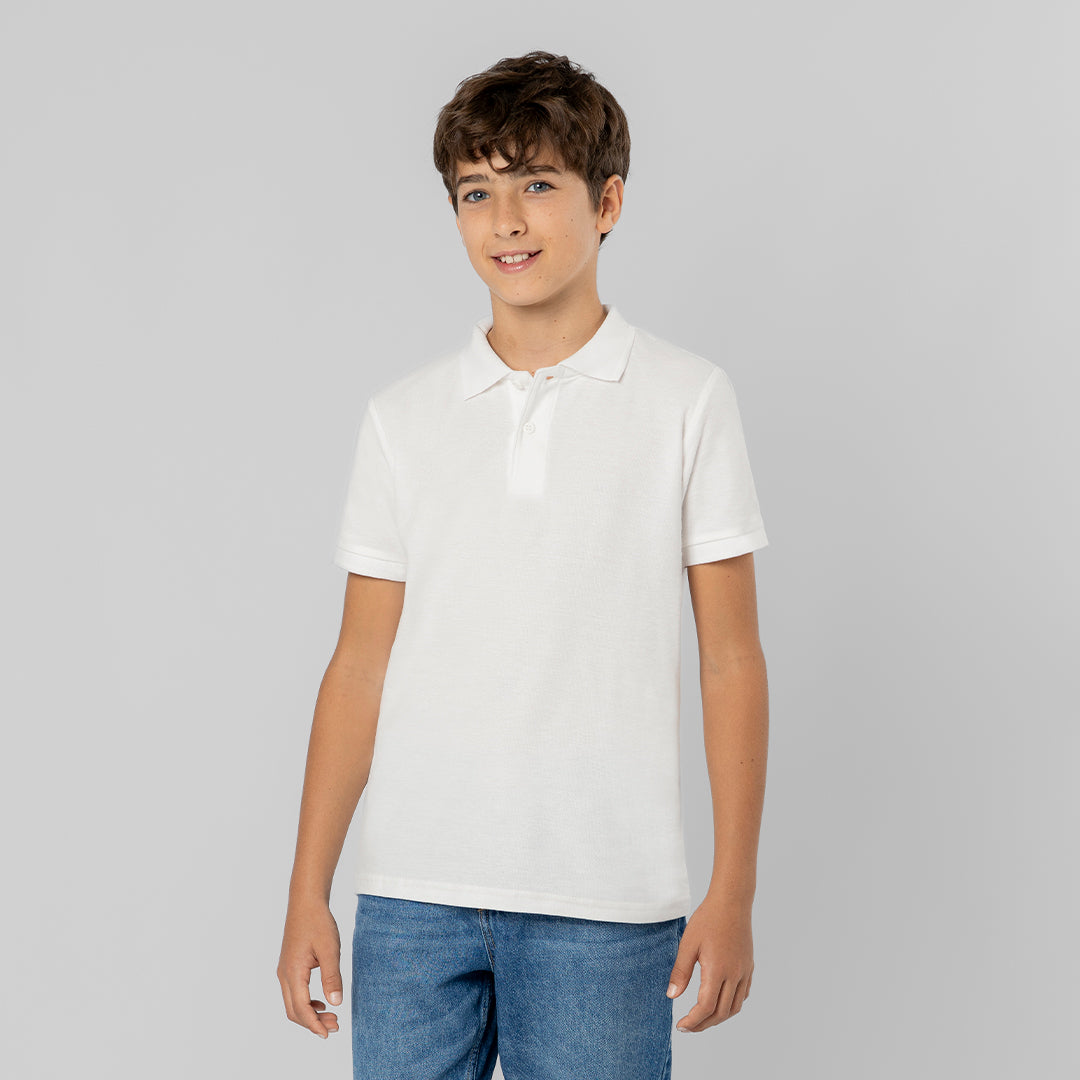 Polo Niño Blanco (lote de 5)