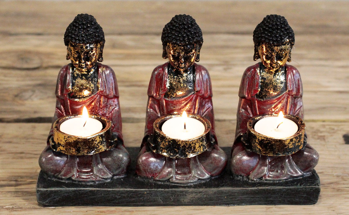Antiker Buddha - Kerzenhalter der drei Anhänger