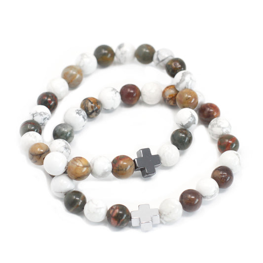 2 Edelsteinarmbänder - Frieden