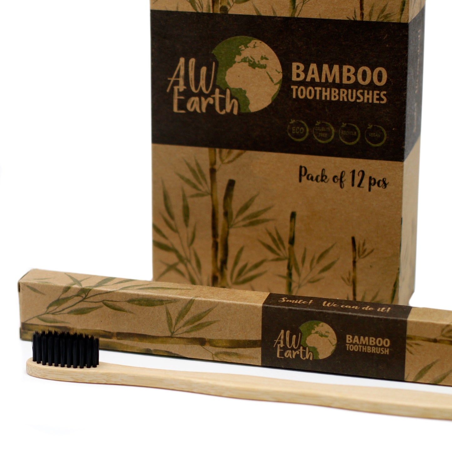 Bambuszahnbürste - Holzkohle