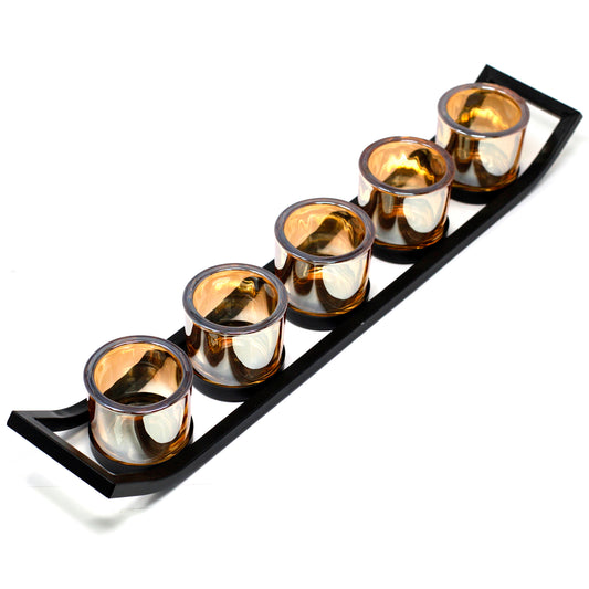 Kerzenständer aus Eisen - Regal - 5 Tassen
