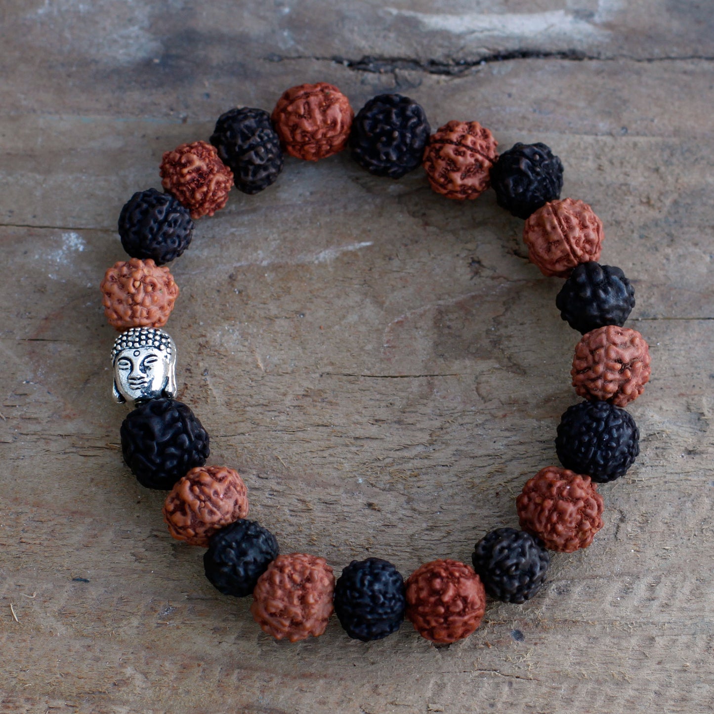 Rudraksha Buddha Armband Japa Mala - Mix