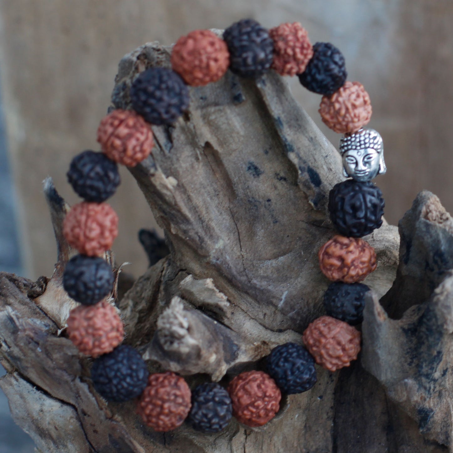 Rudraksha Buddha Armband Japa Mala - Mix