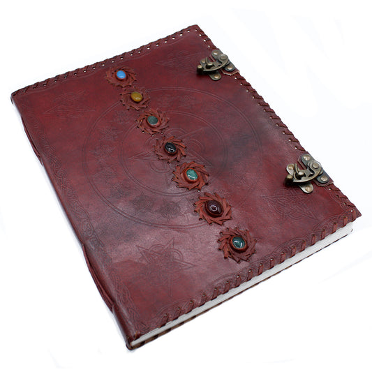 Riesiges 7-Chakra-Lederbuch