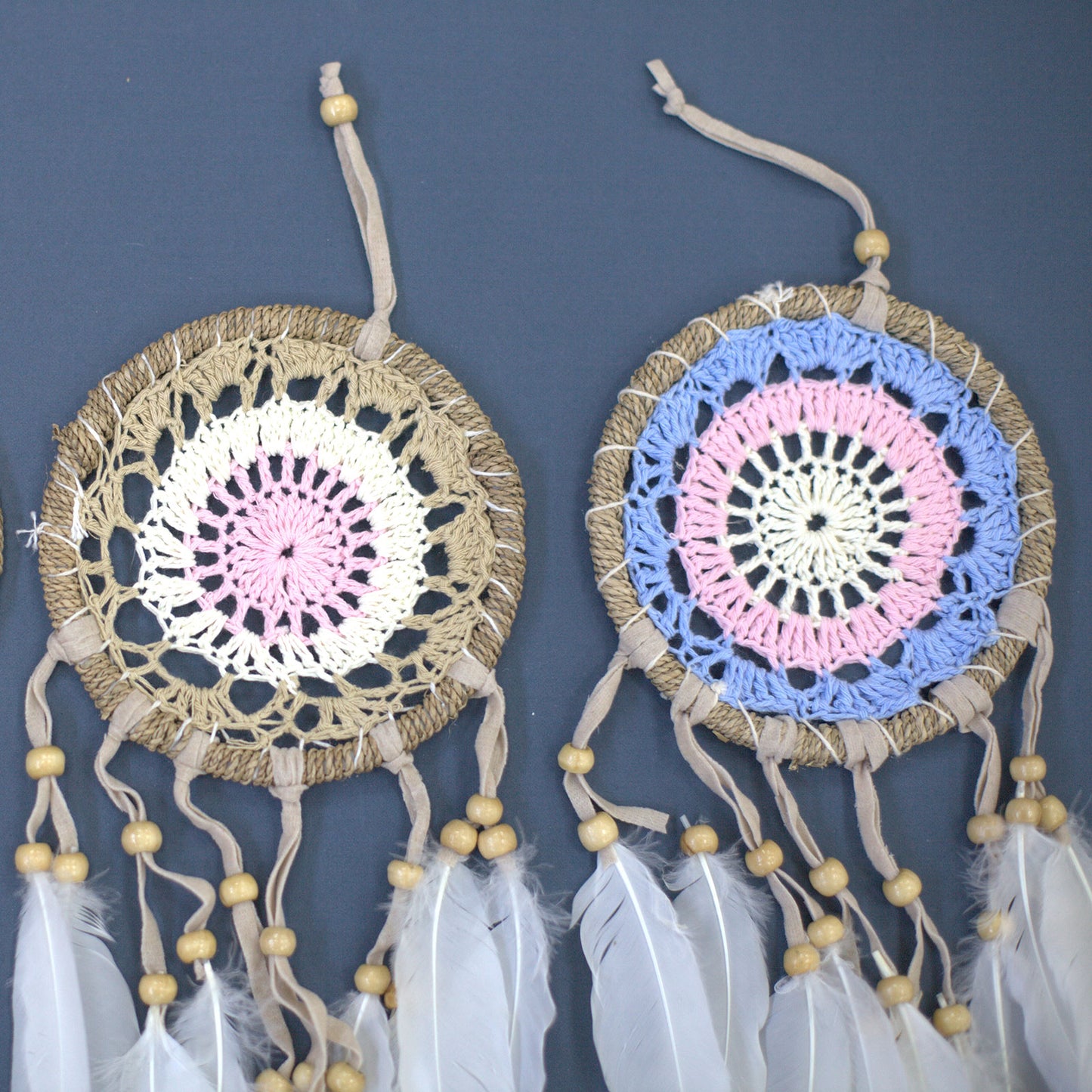 Traumfänger-Makramee Pink 12cm (verschiedene Farben)