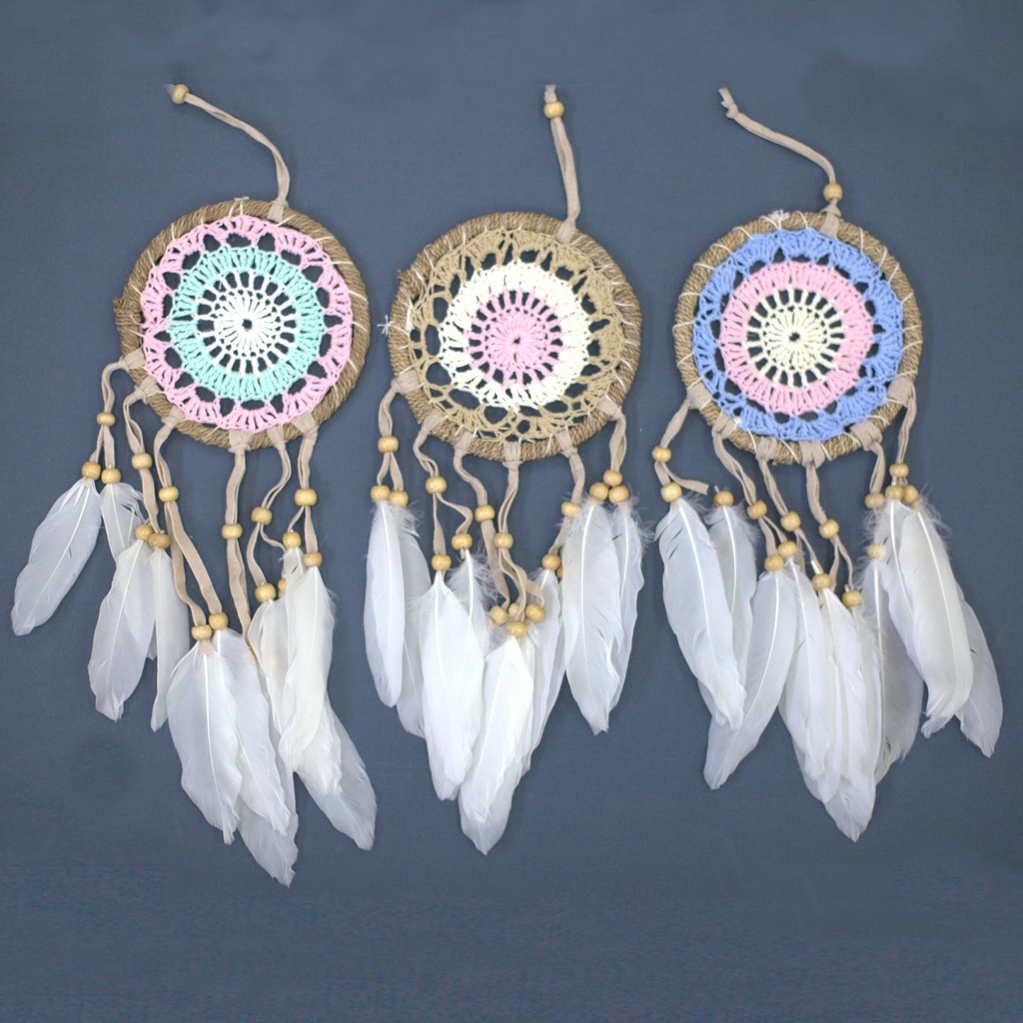 Traumfänger-Makramee Pink 12cm (verschiedene Farben)