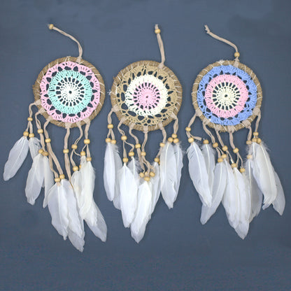 Traumfänger-Makramee Pink 12cm (verschiedene Farben)