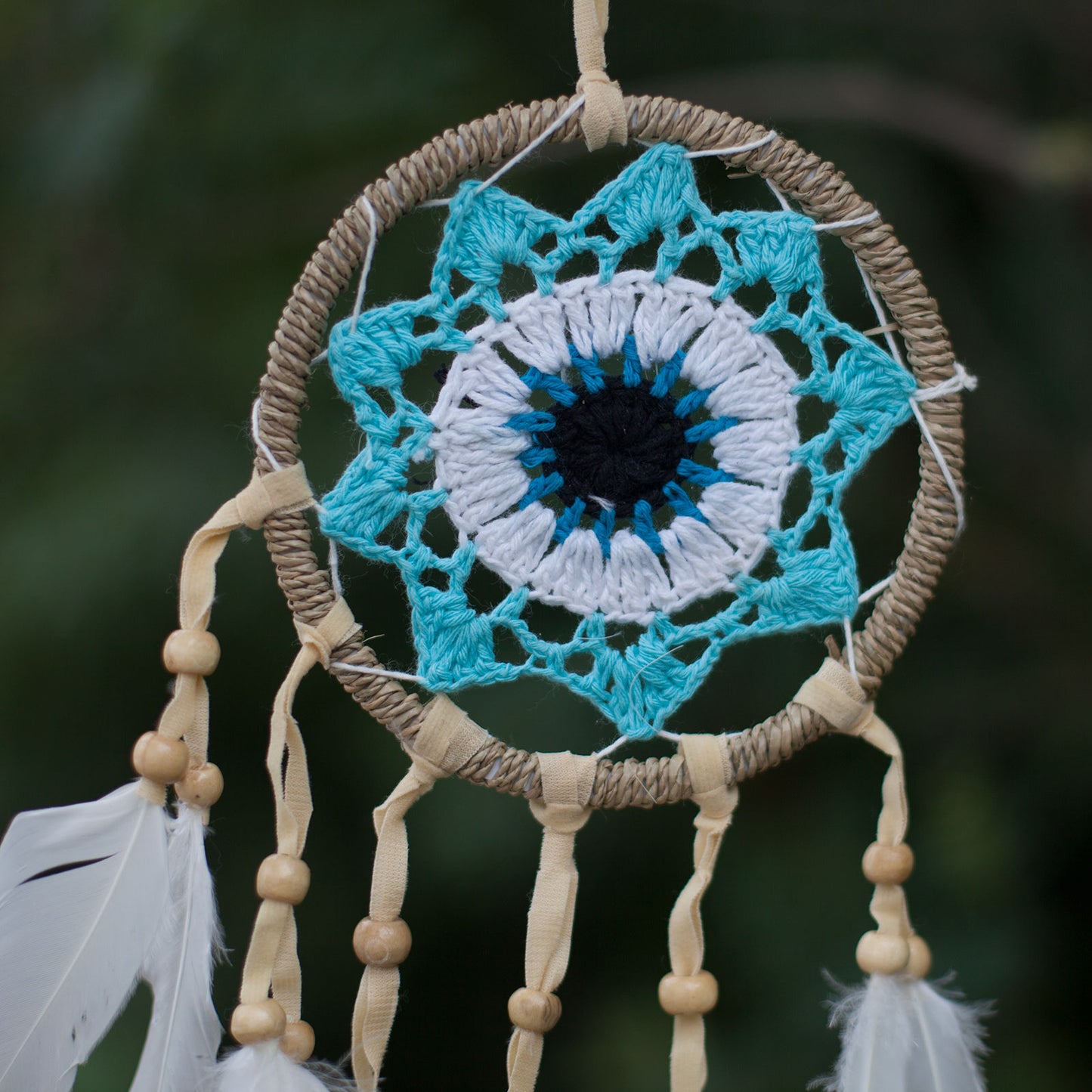 Traumfänger-Makramee Blau 12cm (verschiedene Farben)