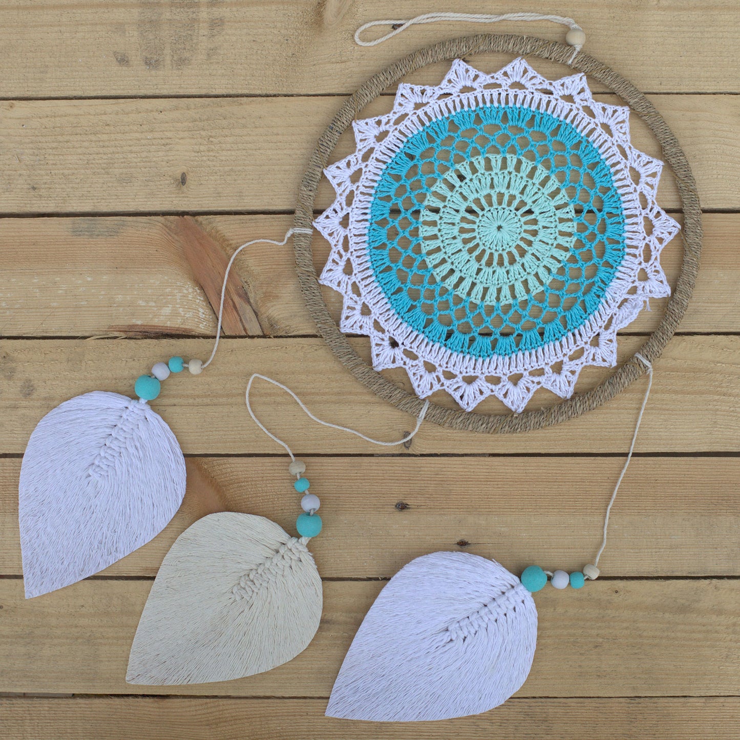 Attrape-rêves - Éléments turquoise moyen