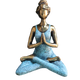 Yoga Lady Figure -  Bronze & Turqoise 24cm