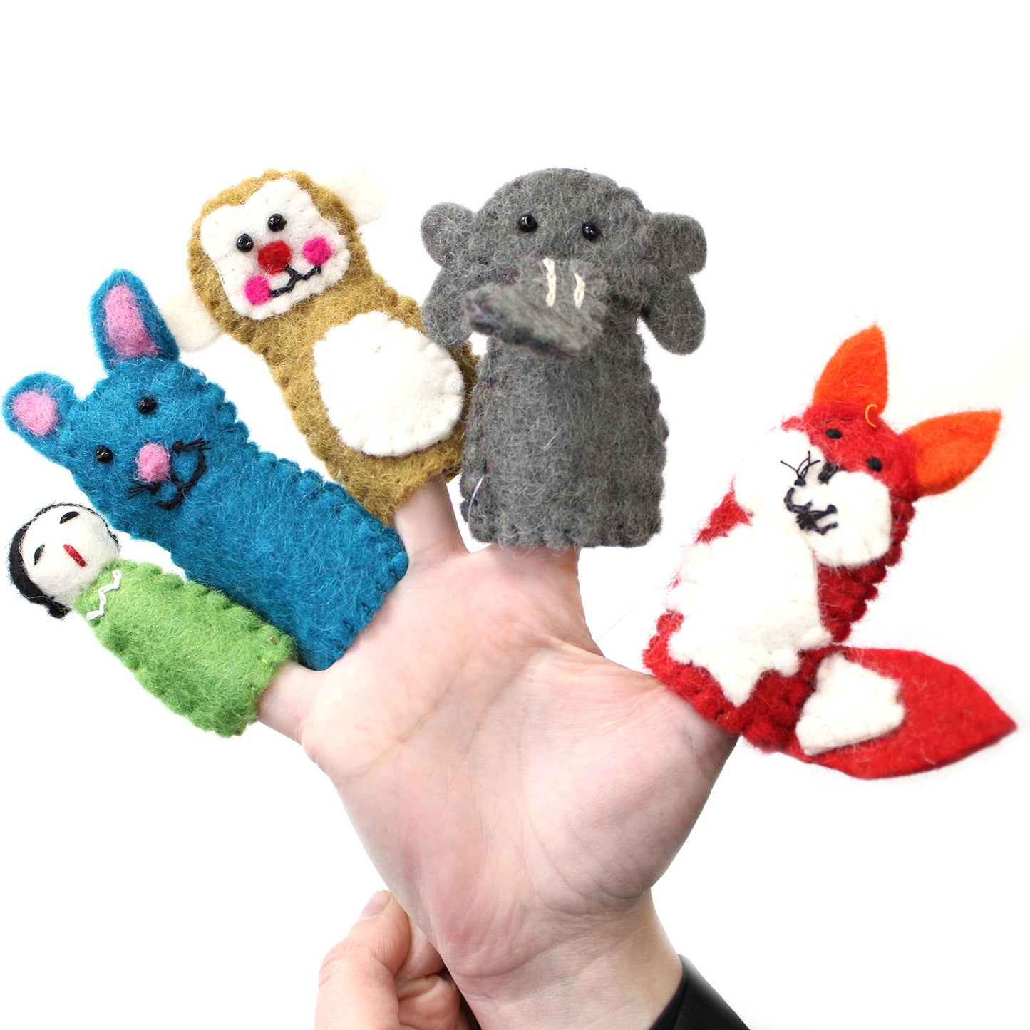 36 x Filz-Fingerpuppen - sortiert