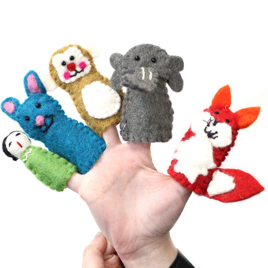 36 x Filz-Fingerpuppen - sortiert