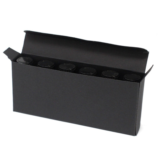 Box für 6 Flaschen mit 10 ml ätherischen Ölen - Schwarz