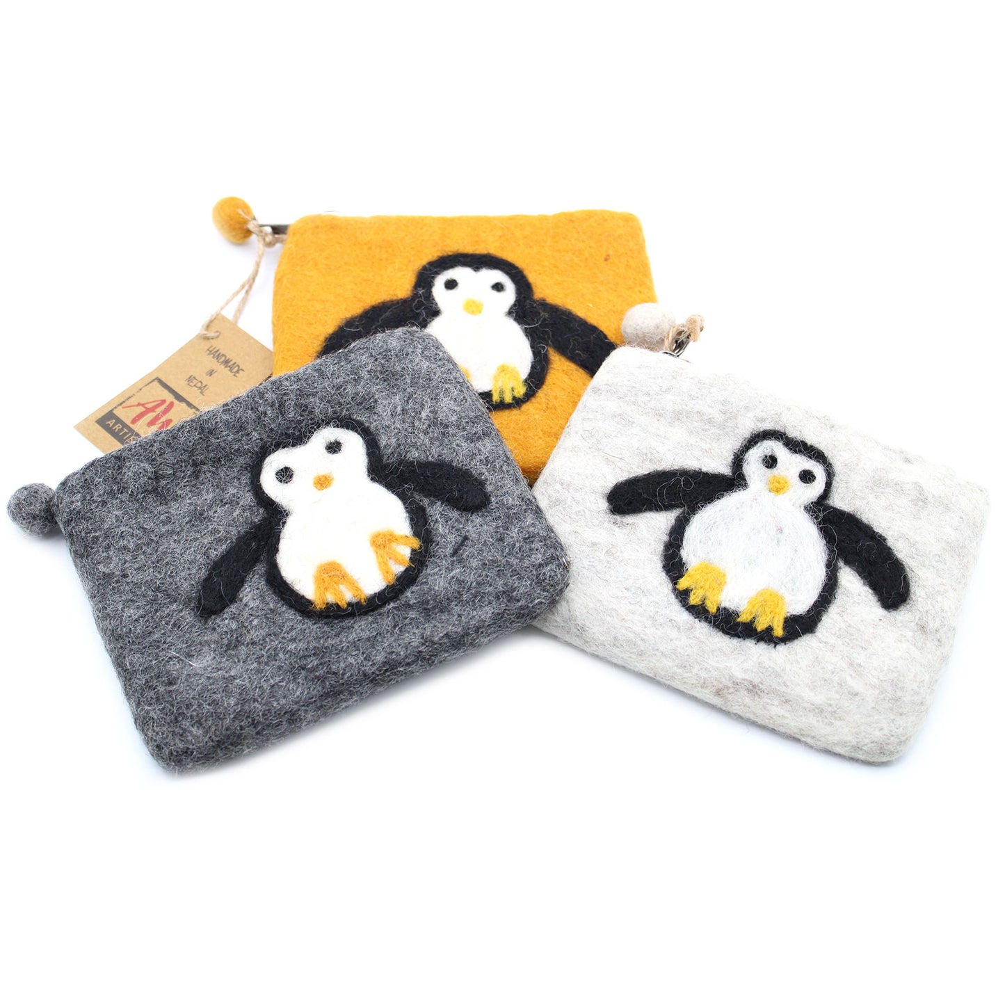Naturfilz-Etui (sortiert) - Süßer Pinguin