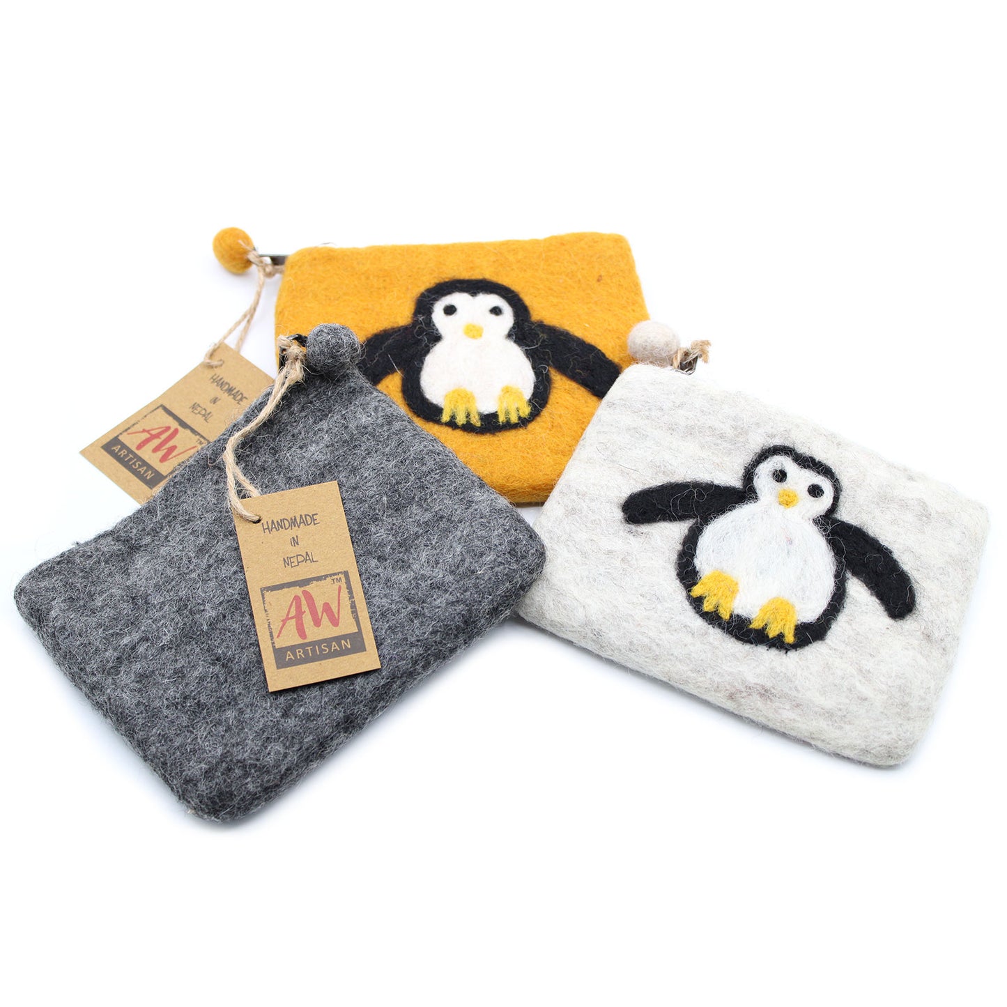Naturfilz-Etui (sortiert) - Süßer Pinguin