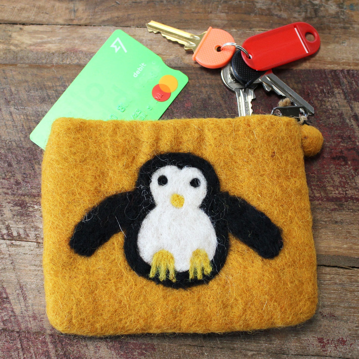 Naturfilz-Etui (sortiert) - Süßer Pinguin