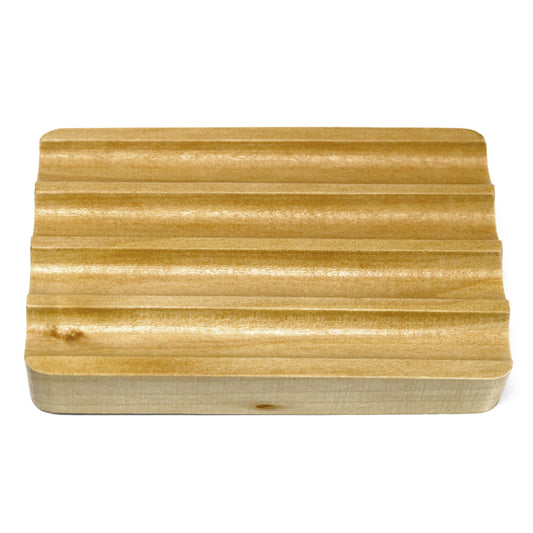 Hemu Seifenschale aus Holz - Geriffelt