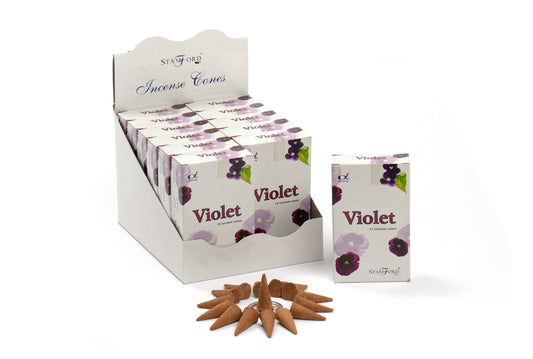 Violette Räucherkegel
