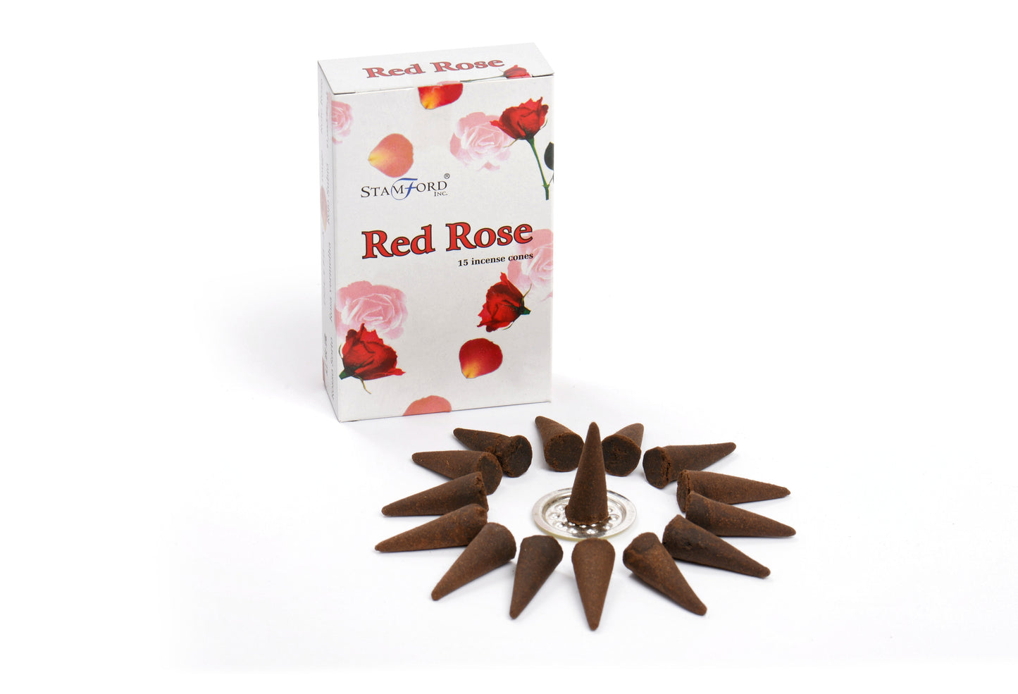 Rote Rosen-Räucherkegel