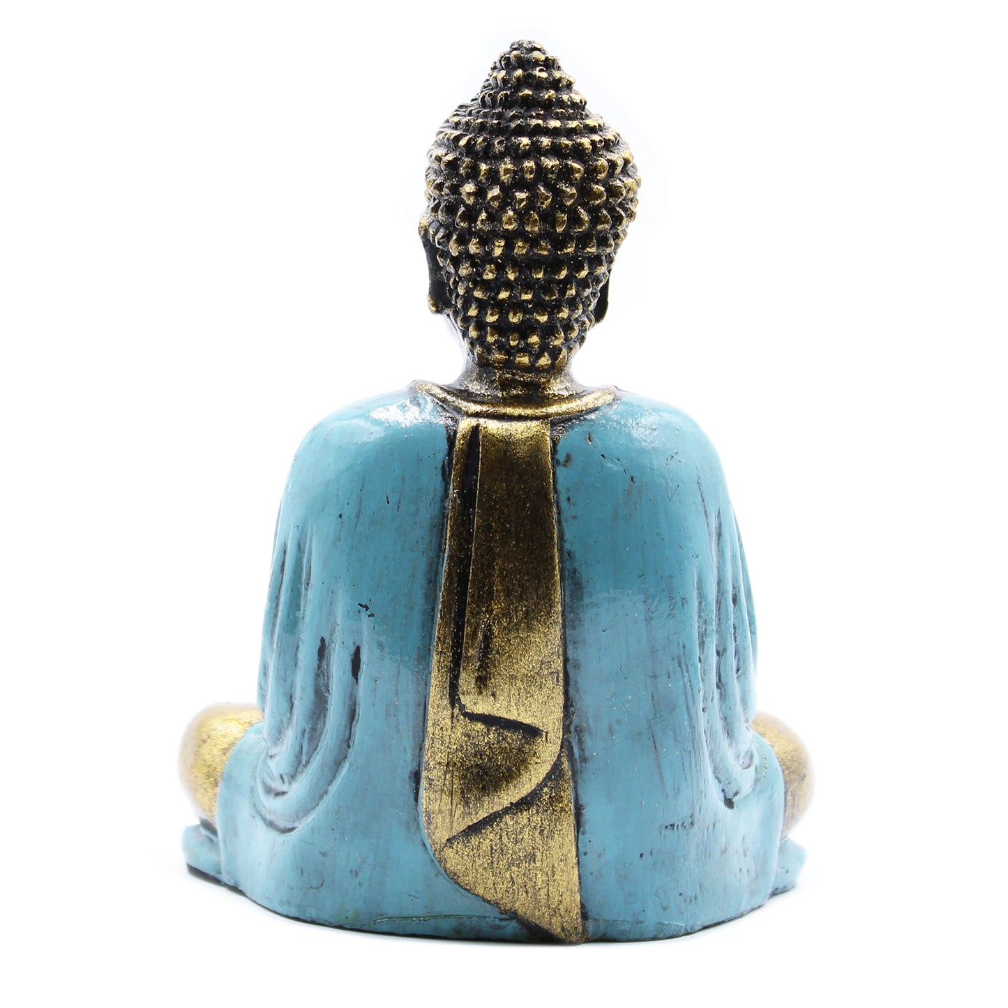Buddha, Blaugrün und Gold – Mittel