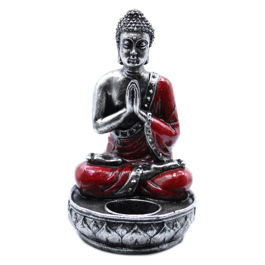 Buddha-Kerzenhalter - Rot - Mittelgroß
