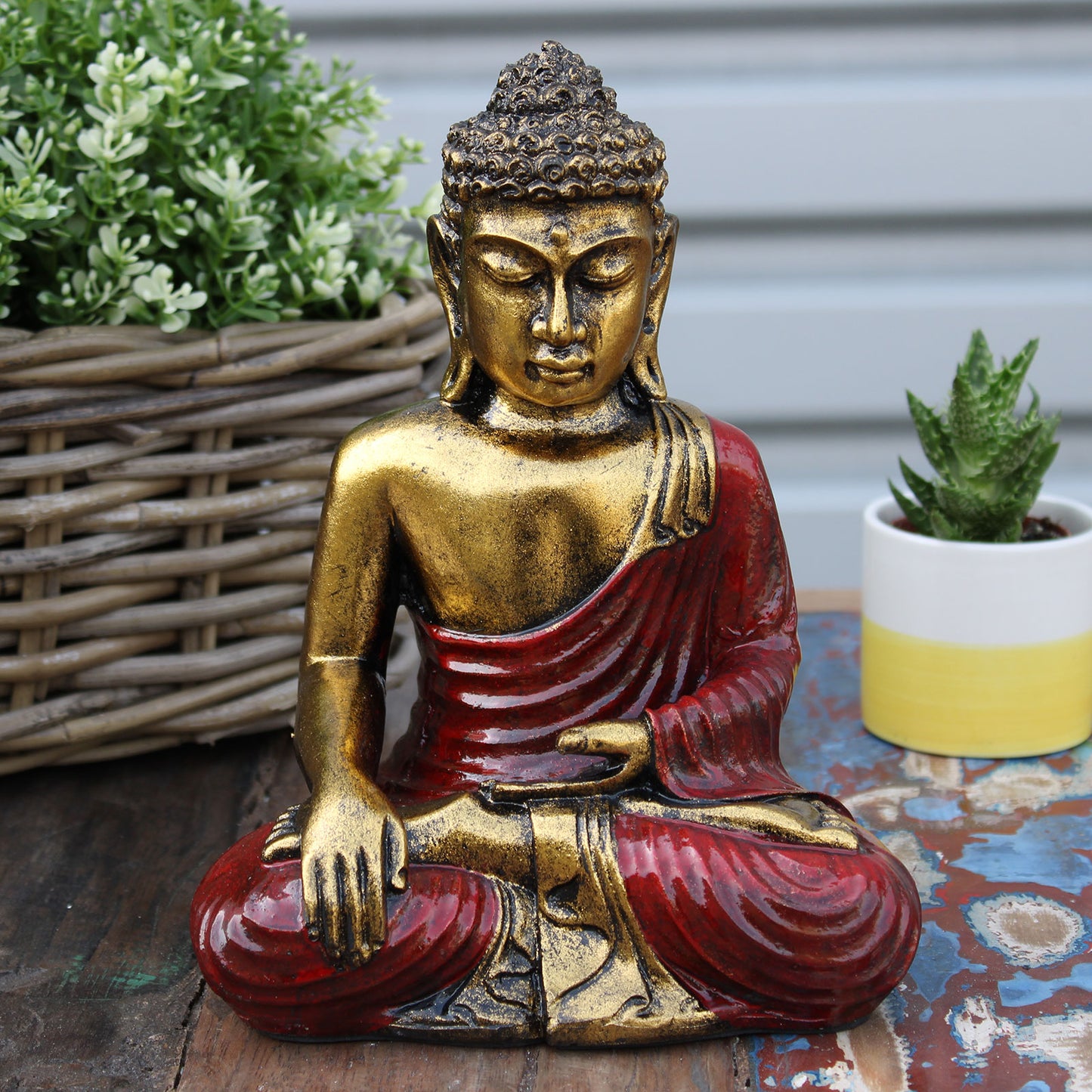 Roter und goldener Buddha - Lrg