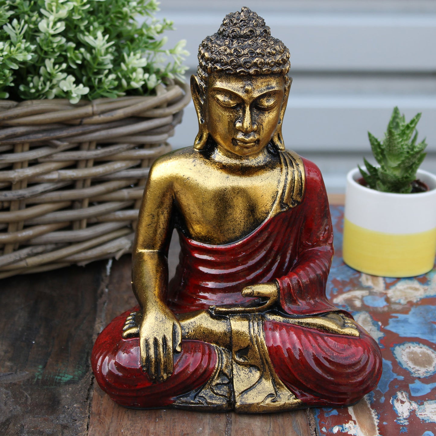 Roter und goldener Buddha - Lrg