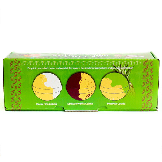 Set mit 3 Piña Colada-Badebomben
