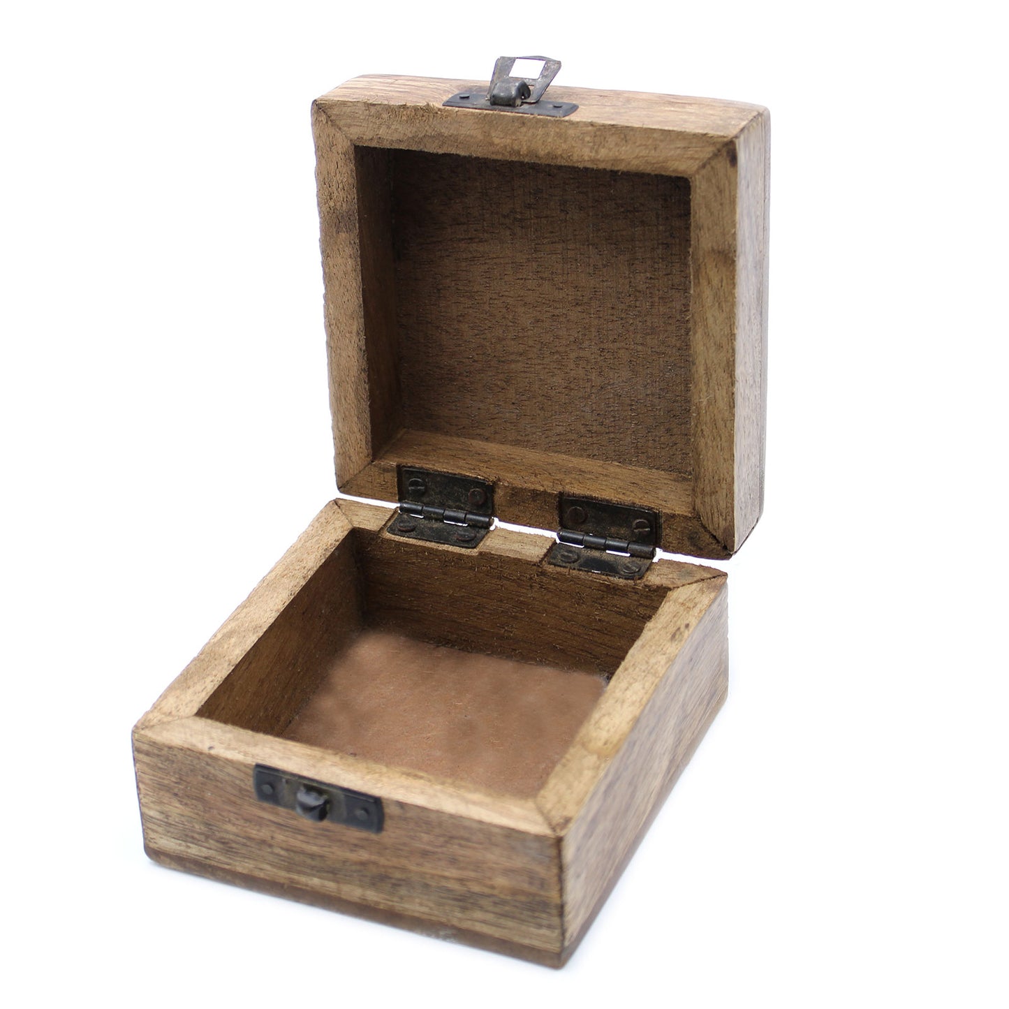 Weiße Holzbox - 4x4 Pillendose im slawischen Design