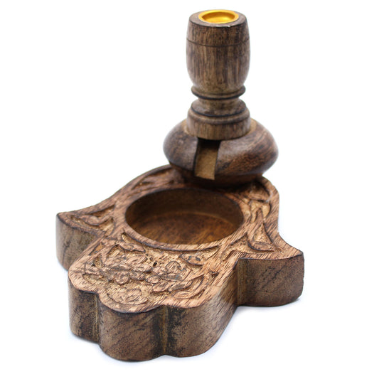 Kleiner Rückbrenner aus Mangoholz - Hamsa