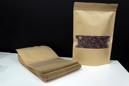 10 x Bolsas kraft con ventana 10x20m