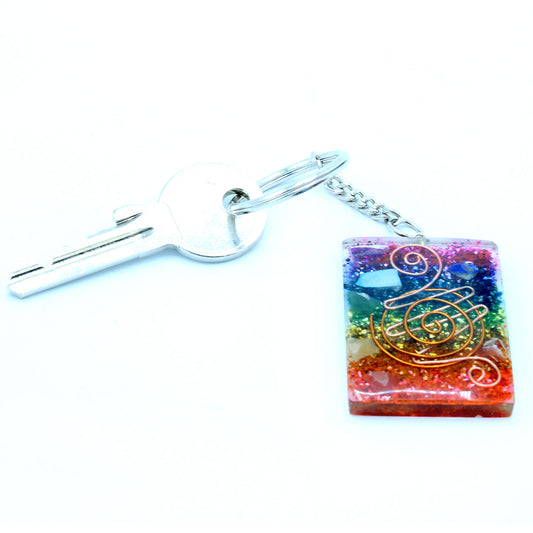 Orgonit-Kraft-Schlüsselanhänger – Home Protect Kupfer und Chakra