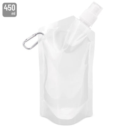 Bidón Plegable con Mosquetón 450 ml Blanco
