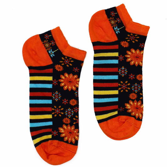 Hop Hare Bambus-Socken, niedrig, Größe S/M (36-40) - Mandala-Blumen -