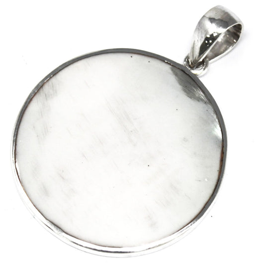 Silberner Lebensbaum-Anhänger 30 mm – Perlmutt