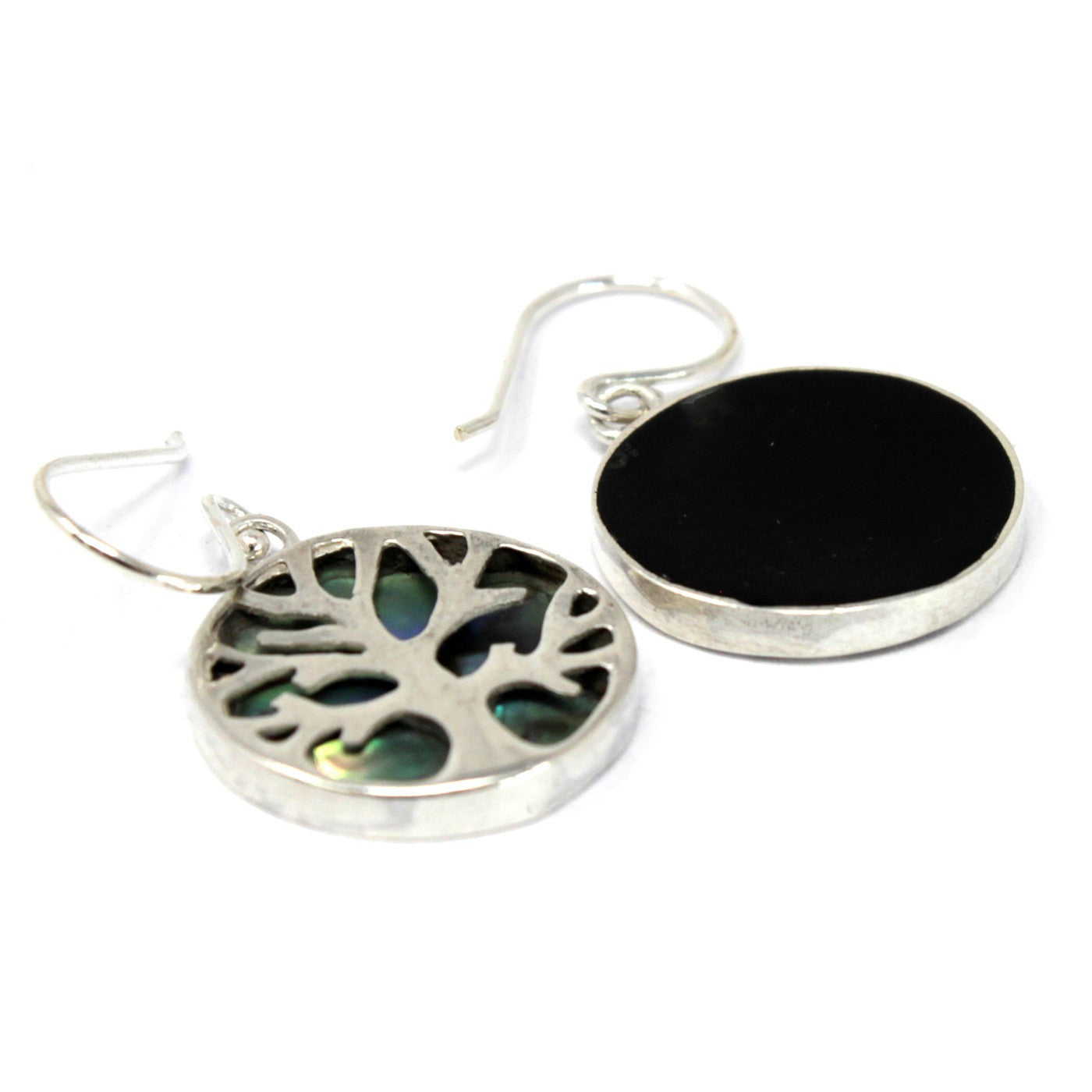 Lebensbaum Silber Ohrringe 15mm - Abalone