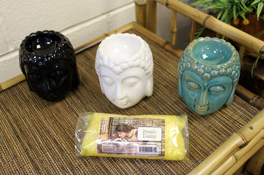 Buddha Ölbrenner - weiß