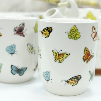 Set Tetera Cerámica Mariposas