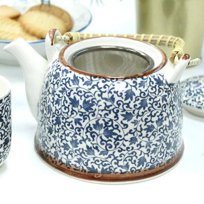 Set Tetera Cerámica Azul