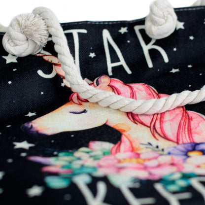 Bolso Shopper Asa Cuerda Unicornio