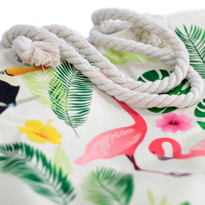 Bolso Shopper Asa Cuerda Tropical Flamenco