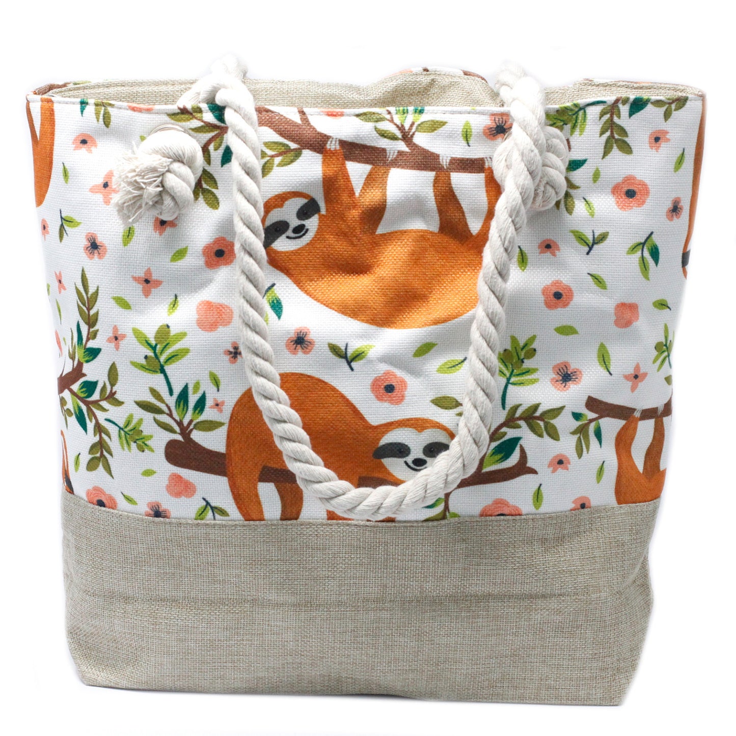 Sac cabas avec anse en corde - Paresseux