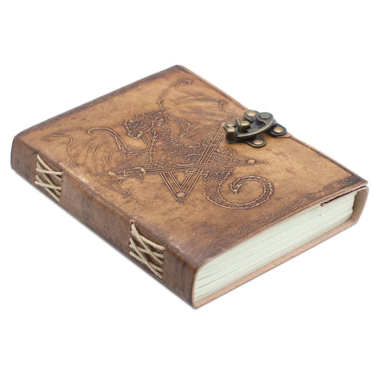 Drachen-Notizbuch aus Leder (20 x 15 cm)
