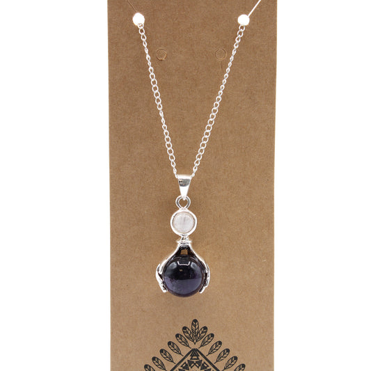 Edelsteinanhänger „Heilende Hände“ – Amethyst
